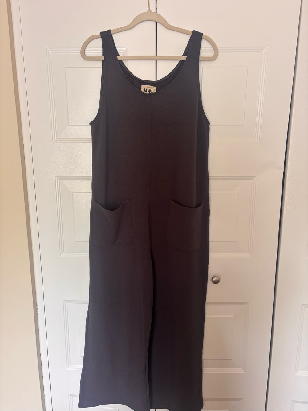 Madewell MWL sleeveless scoop neck jumpsuit, Gray